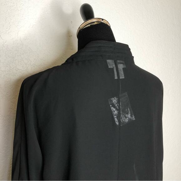 Soft Surroundings black sheer open front sequin sleeve cuff size Medium NWOT - Picture 7 of 14